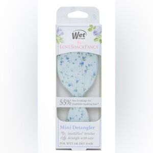 LoveShackFancy x Wet Brush Mini Detangler Hair Brush - Color -English Ivy -Blue
